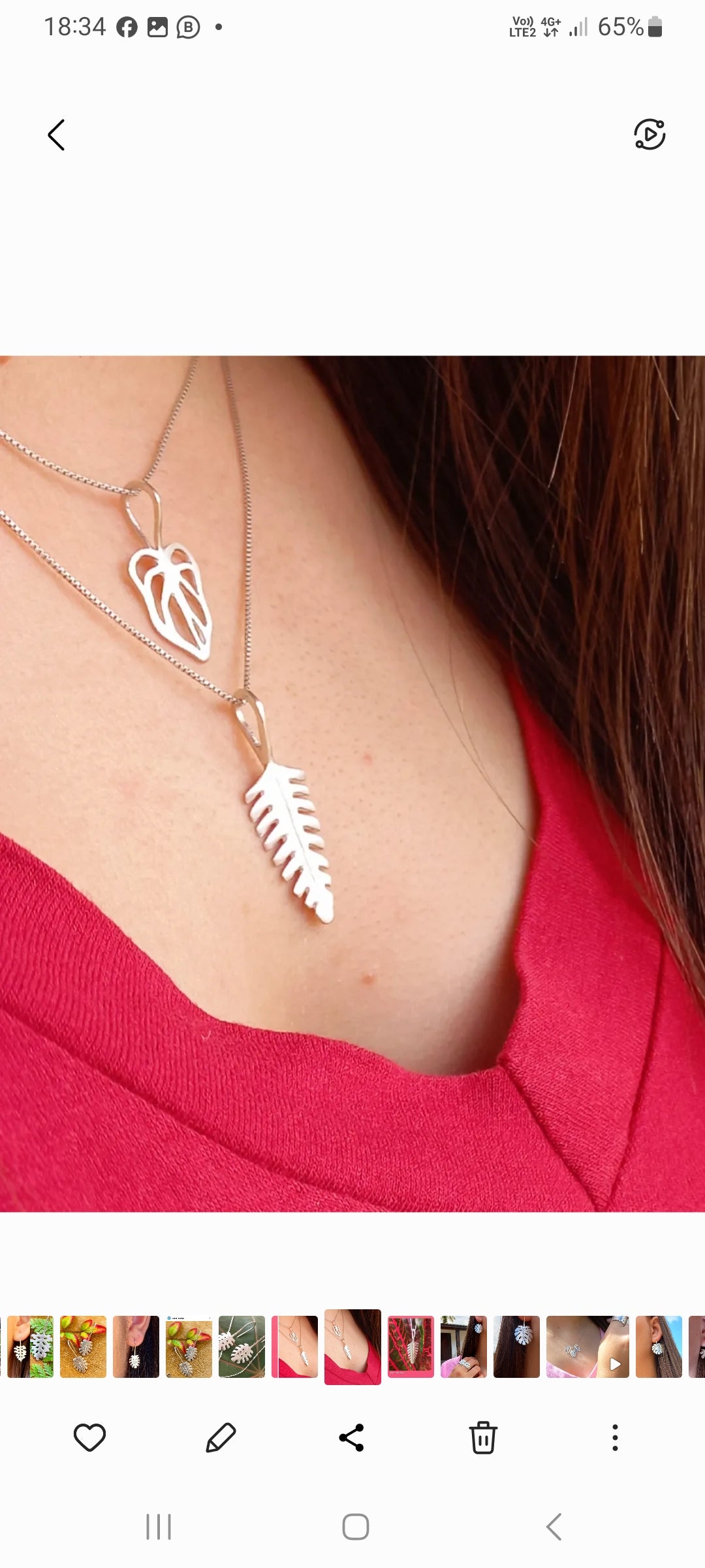 Colar Folha P Antúrio