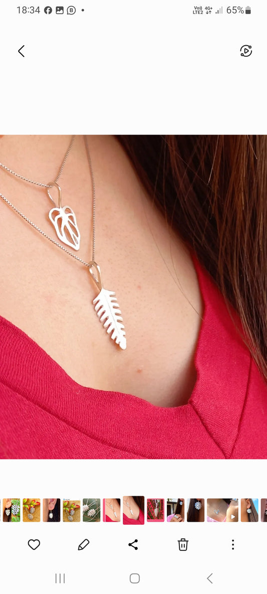 Colar Folha P Antúrio